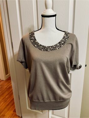 Chico's Taupe Knit Top, Size 3/XL